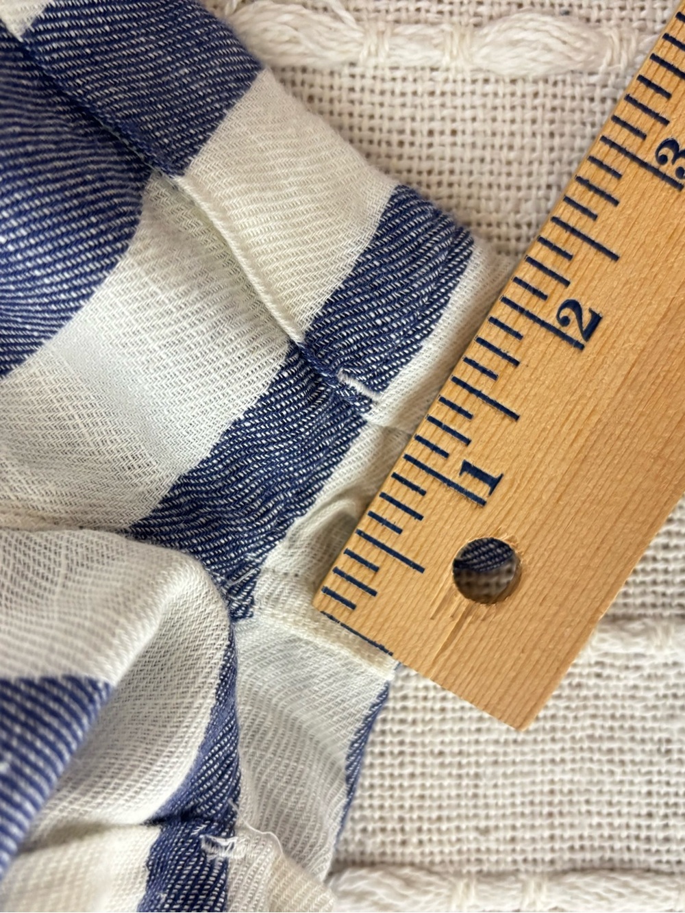 PACT The Harbour Organic Cotton Hemp Blue Stripe Romper Shorts NWT Small - Picture 14 of 14